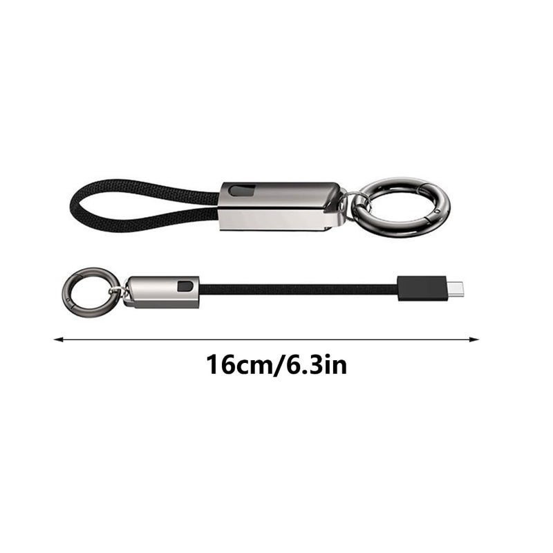 Red PD60W Type C Fast Charging Cable with Lanyard and Mobile Phone Hook - Image 5
